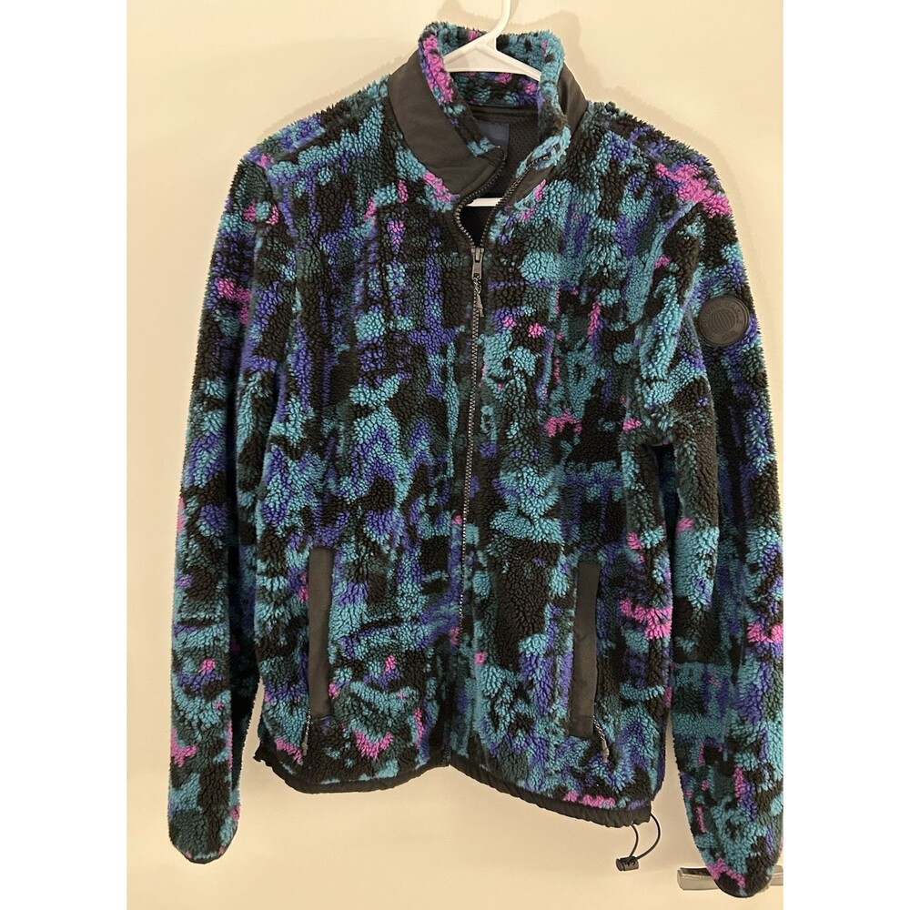Warm AMERICAN EAGLE Zippered Lined Jacket size aztec artsy men size small fleece
